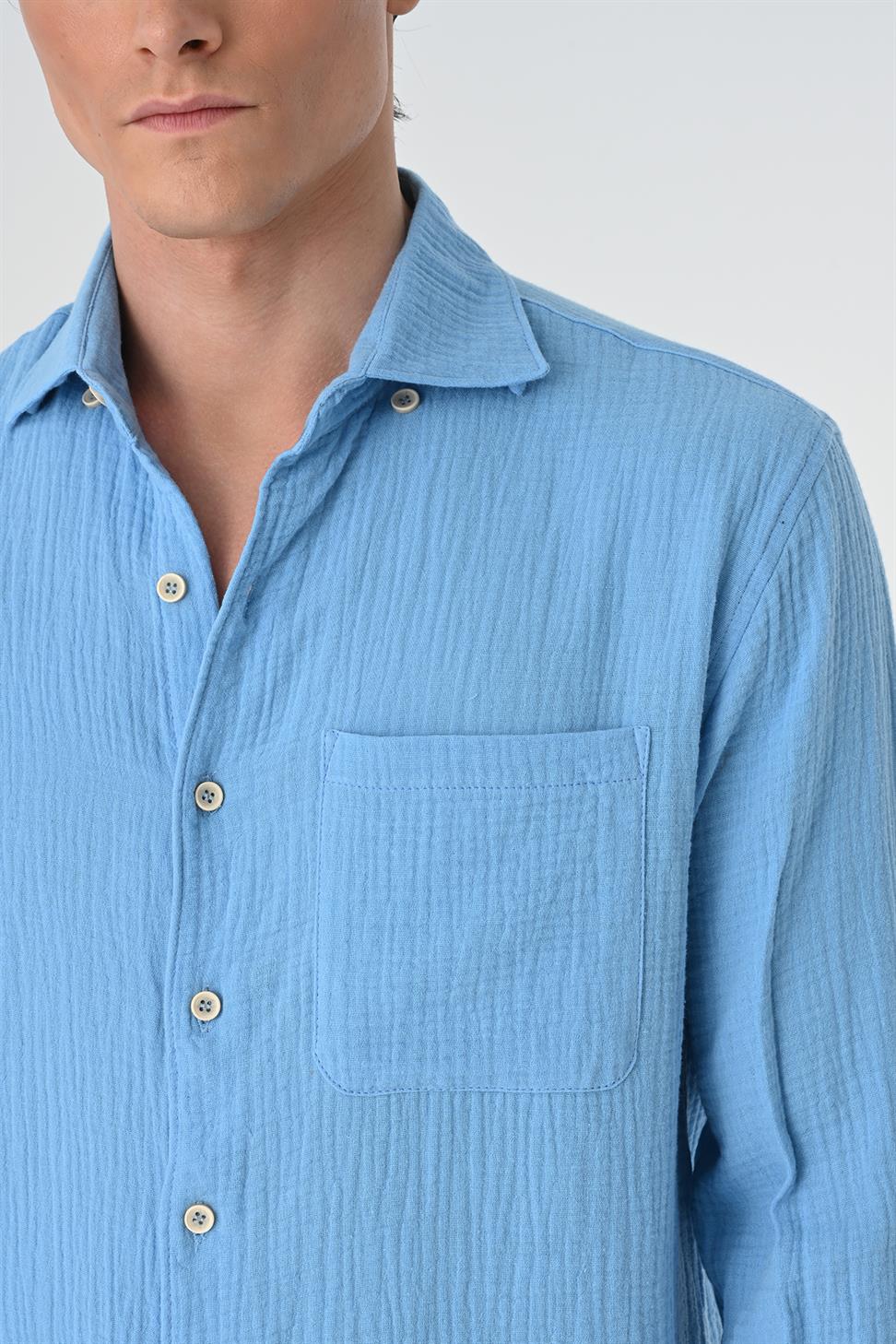 قميص رجالي من القطن مريح