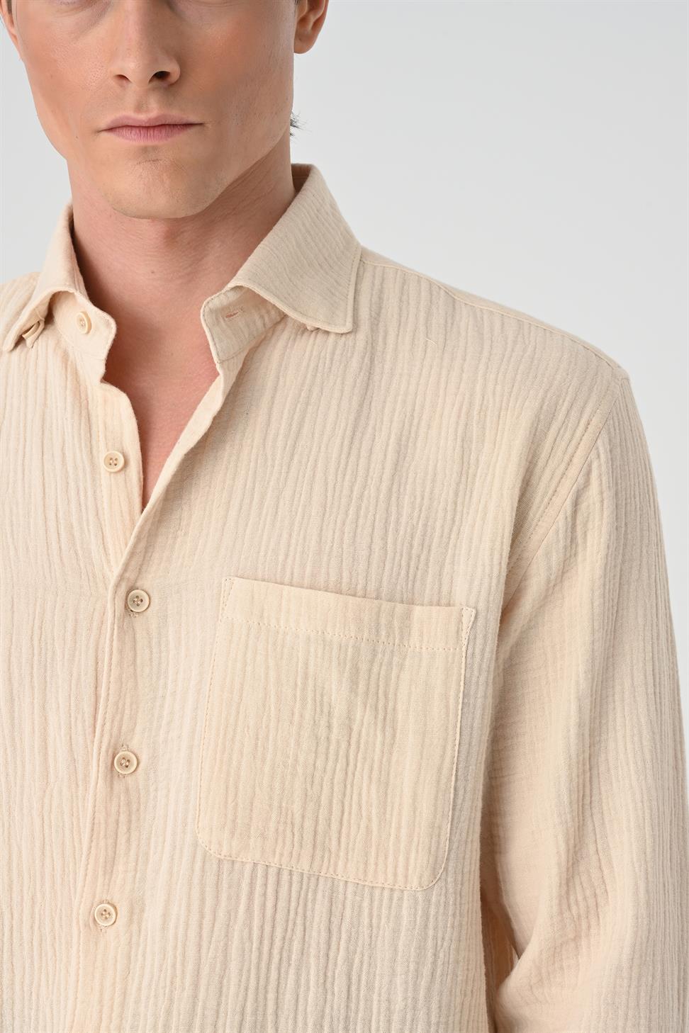 قميص رجالي من القطن مريح