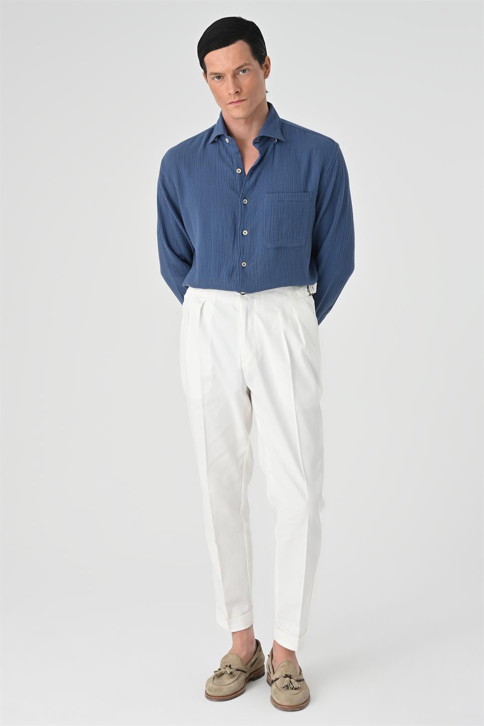 قميص رجالي من القطن مريح