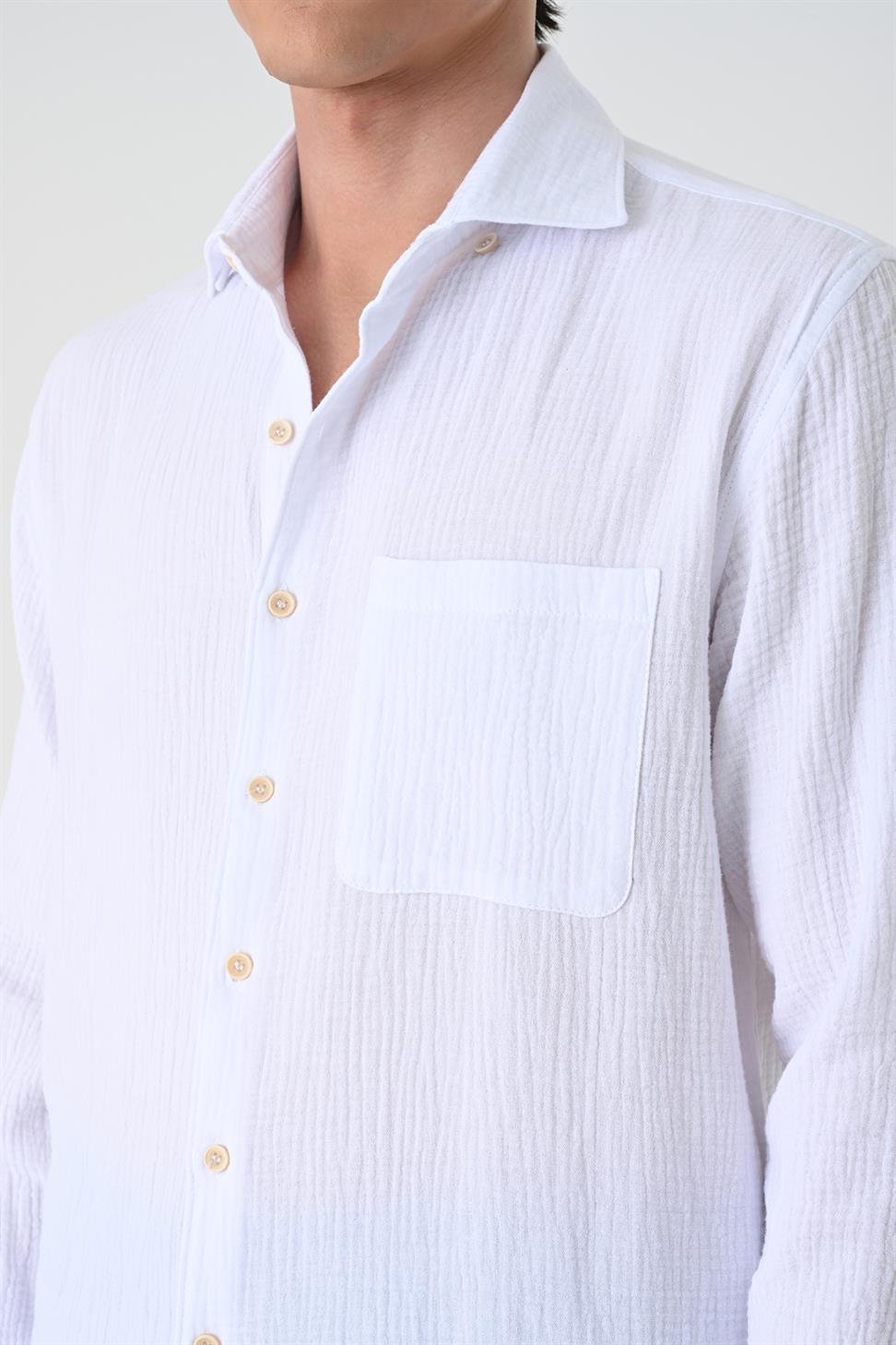 قميص رجالي من القطن مريح