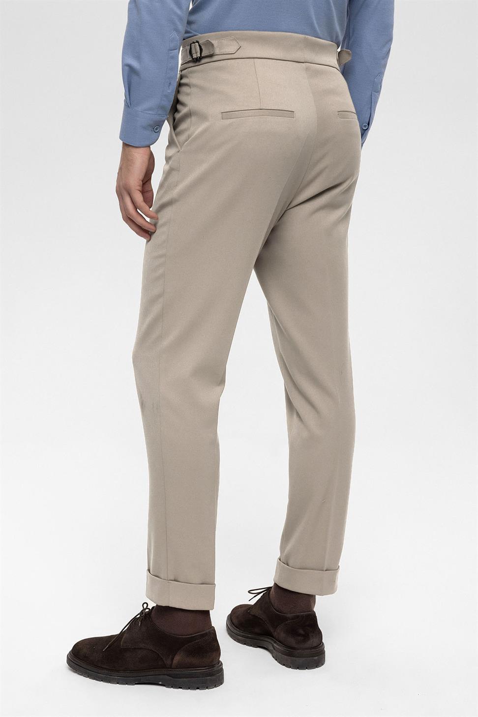 بنطلون رجالي عالي الخصر ذو ساقين