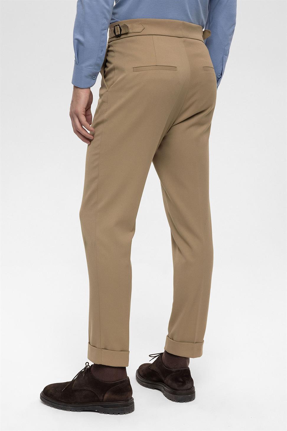 بنطلون رجالي عالي الخصر ذو ساقين