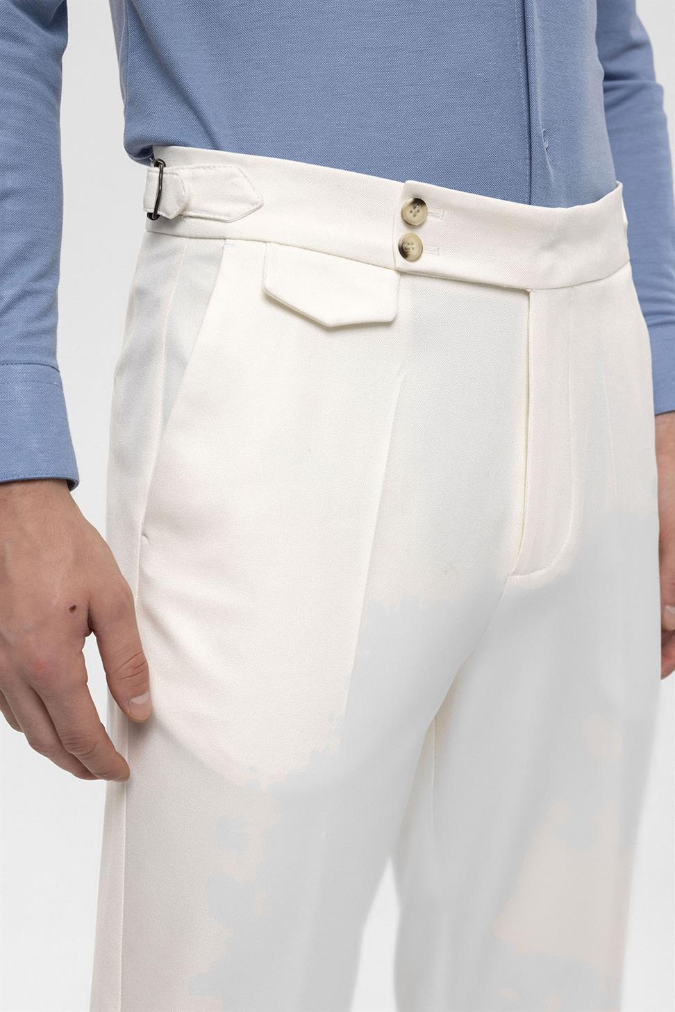 بنطلون رجالي عالي الخصر ذو ساقين