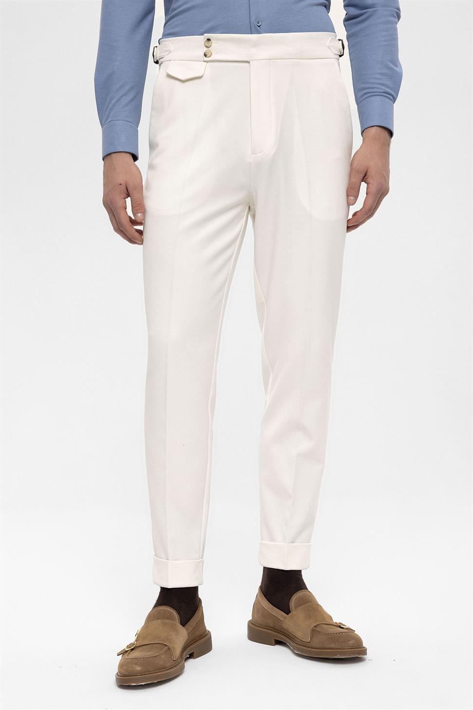 بنطلون رجالي عالي الخصر ذو ساقين