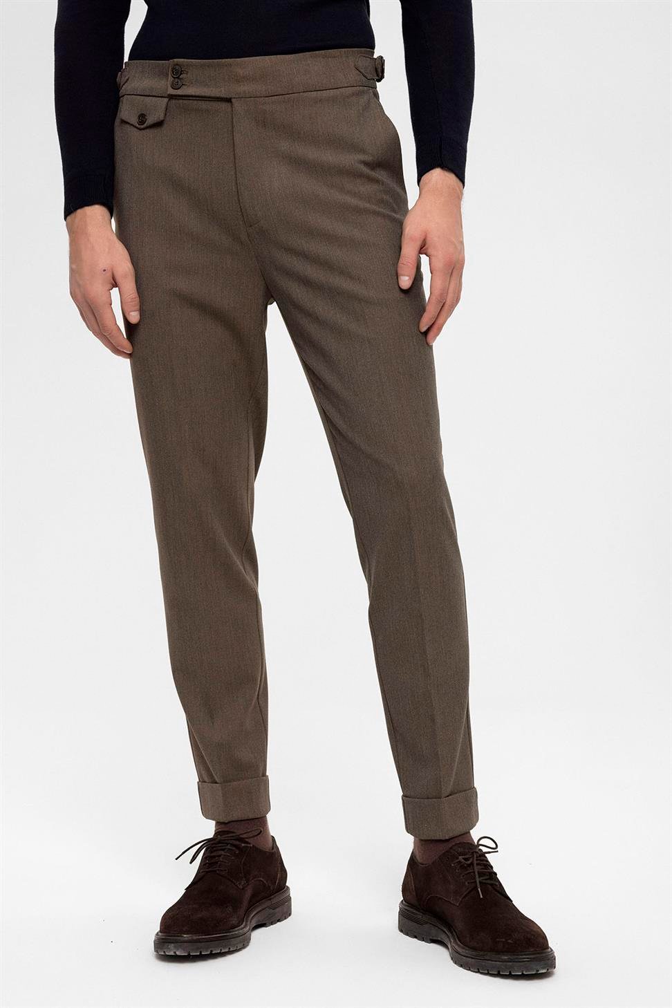 بنطلون رجالي عالي الخصر ذو ساقين