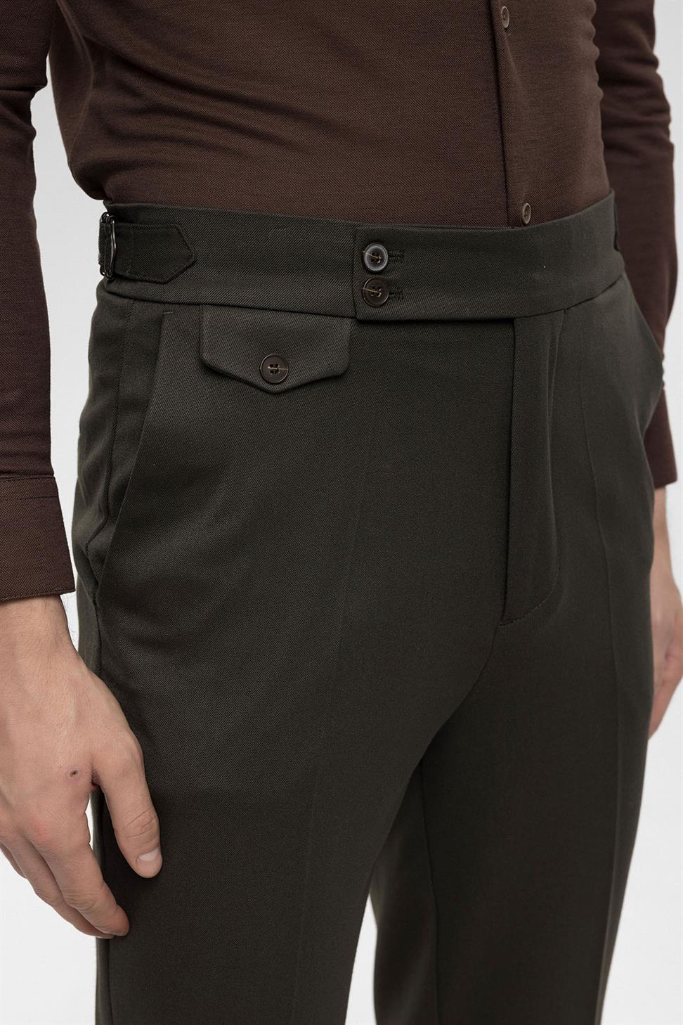 بنطلون رجالي عالي الخصر ذو ساقين