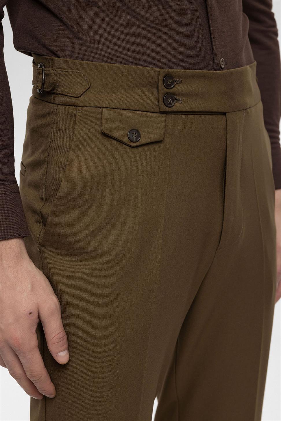 بنطلون رجالي عالي الخصر ذو ساقين