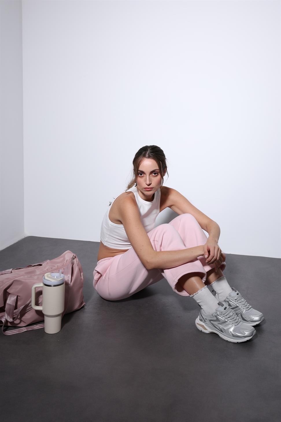 Antioch Pembe Basic Ayarlanabilir Paça Kadın Eşofman Altı