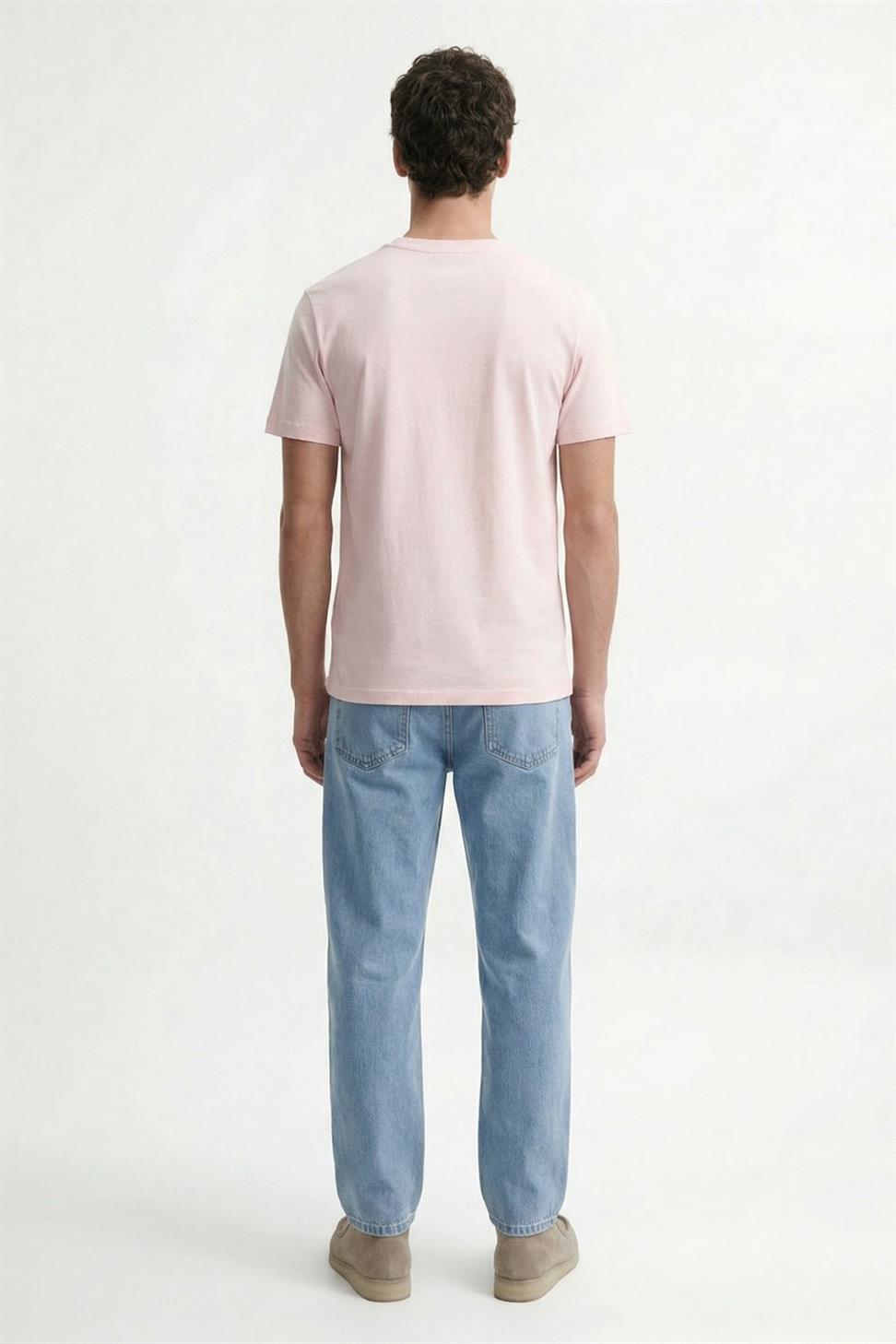 Antioch Pembe Pamuklu Erkek T-Shirt