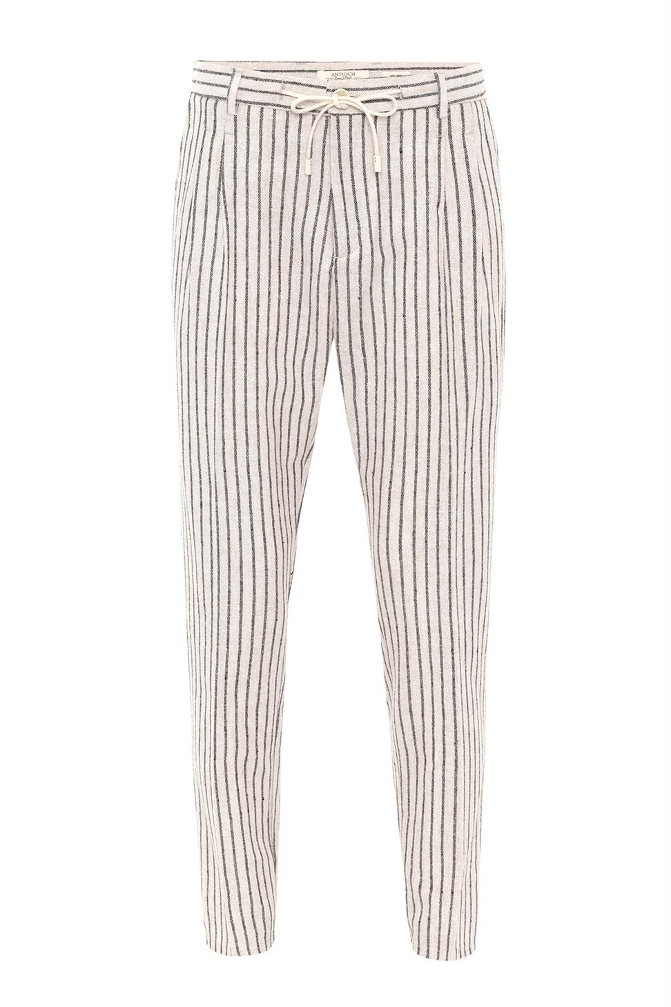 مطوي مخطط ارتفاع الخصر السراويل الرجالية