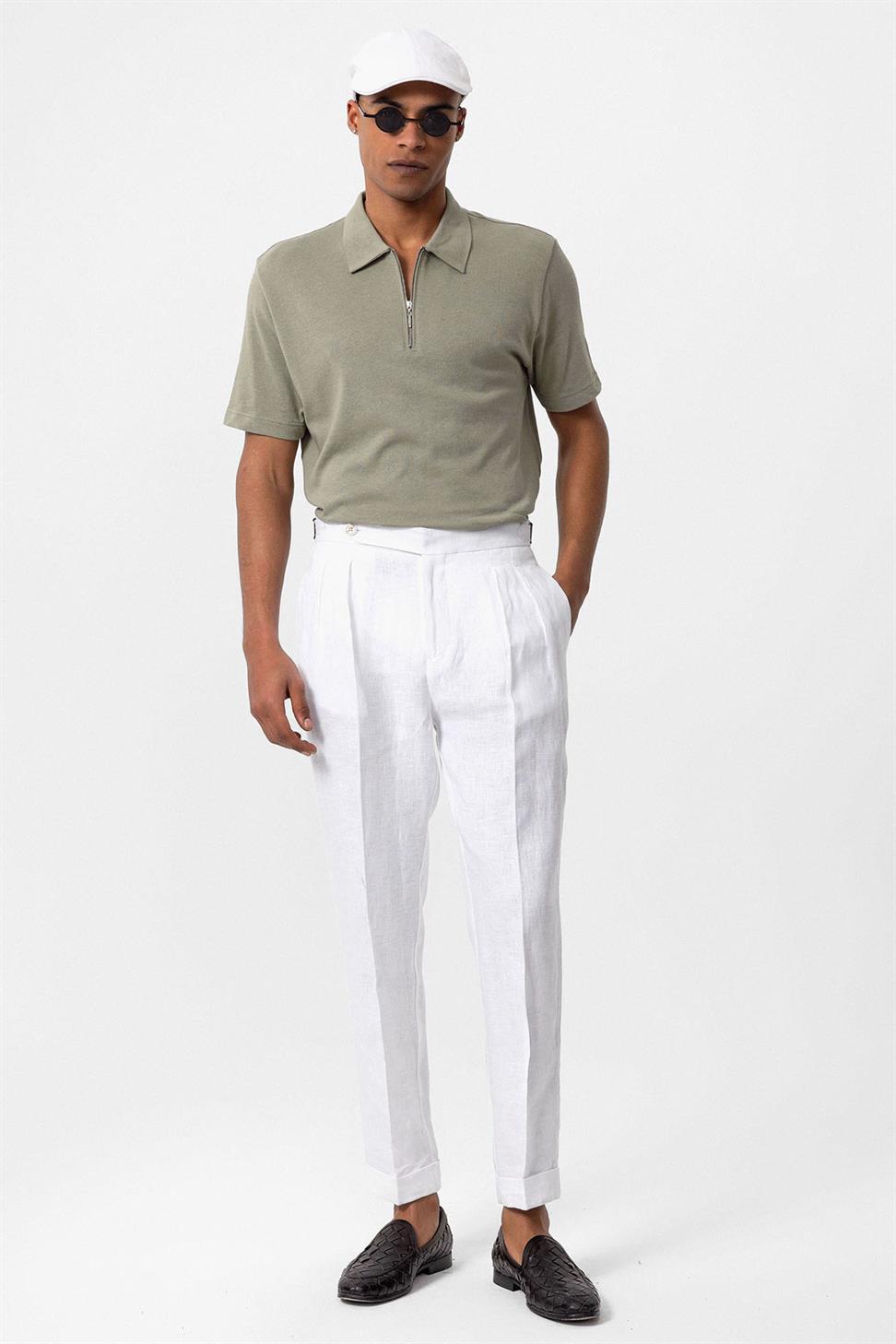 تي شيرت بولو بسحاب للرجال