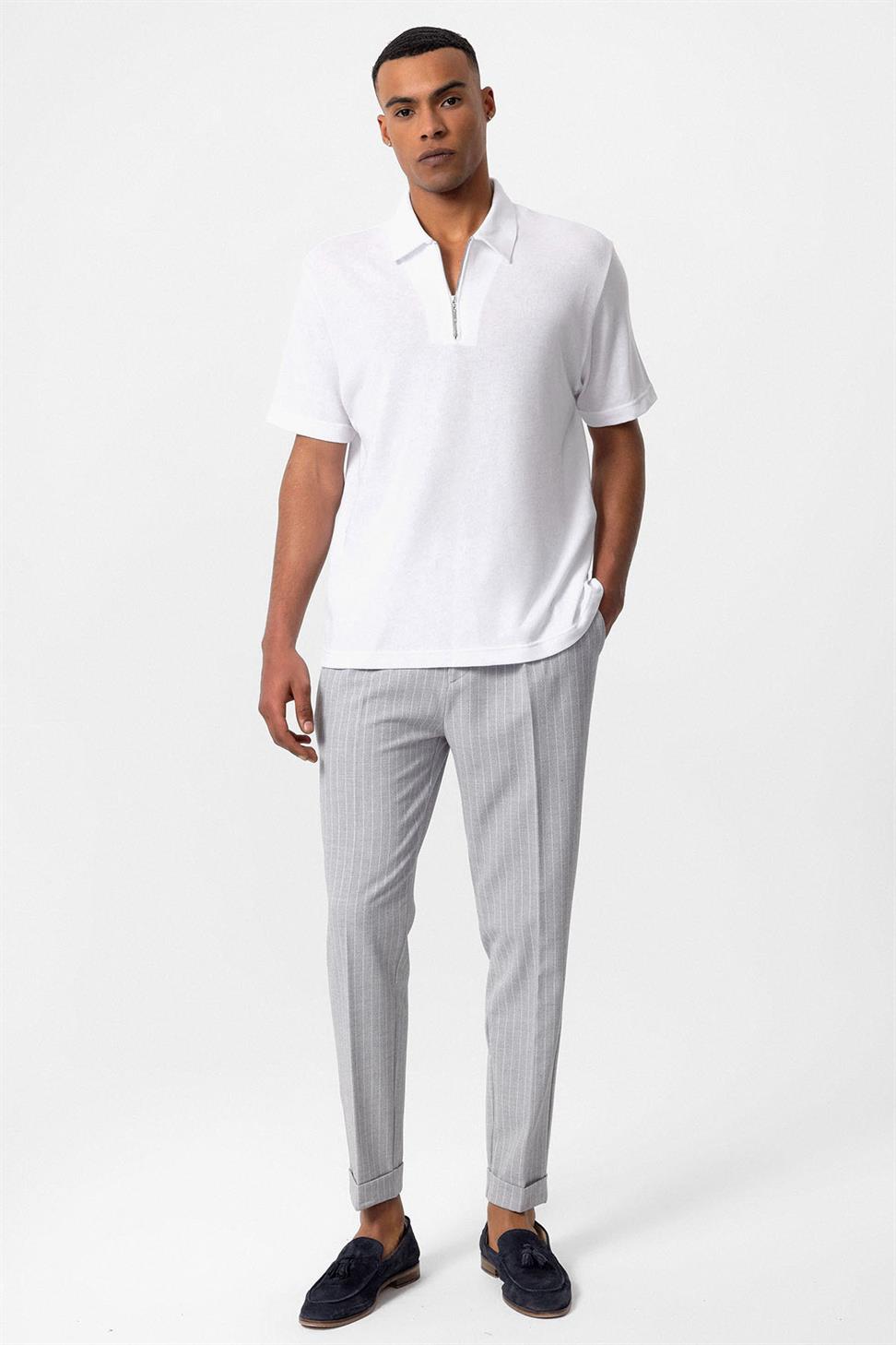 تي شيرت بولو بسحاب للرجال