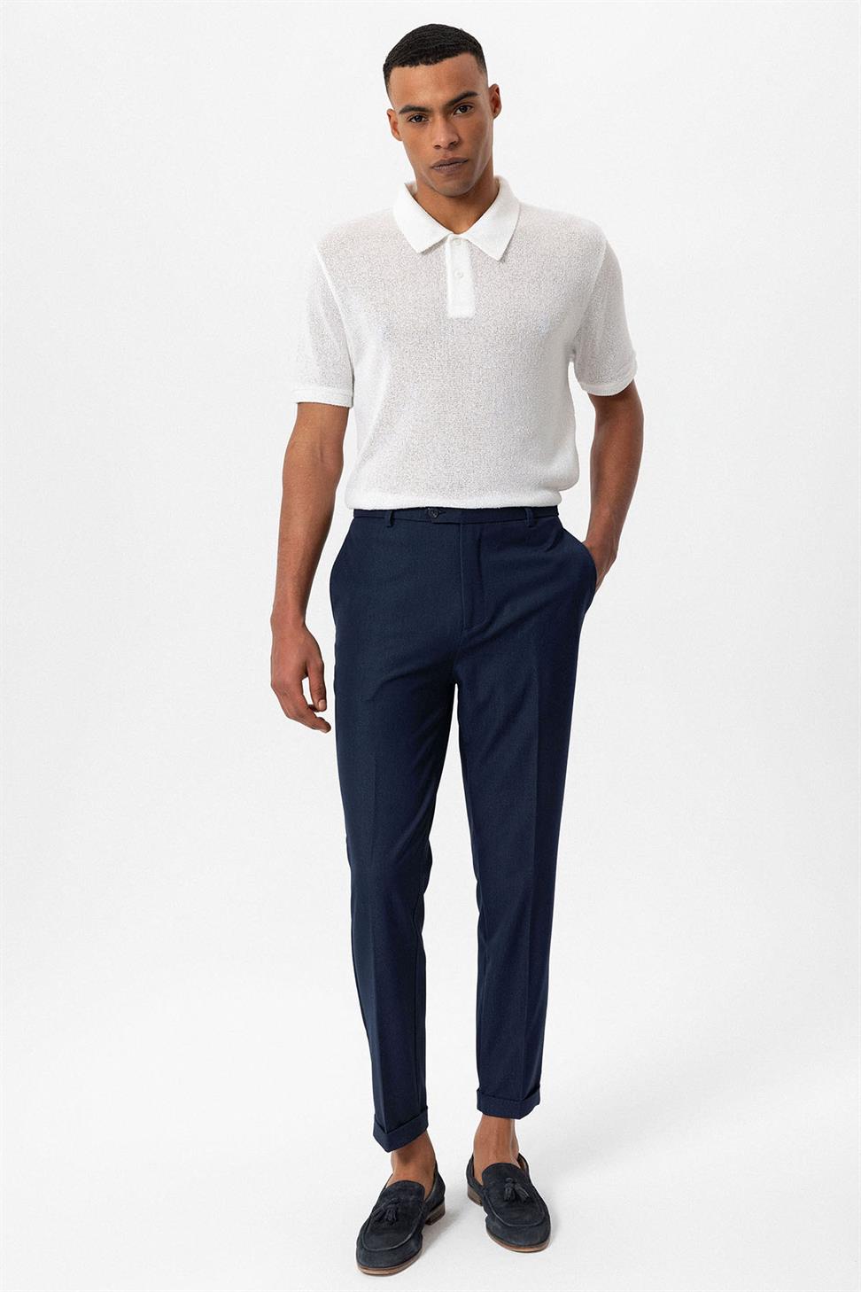 تي شيرت بولو محبوك للرجال