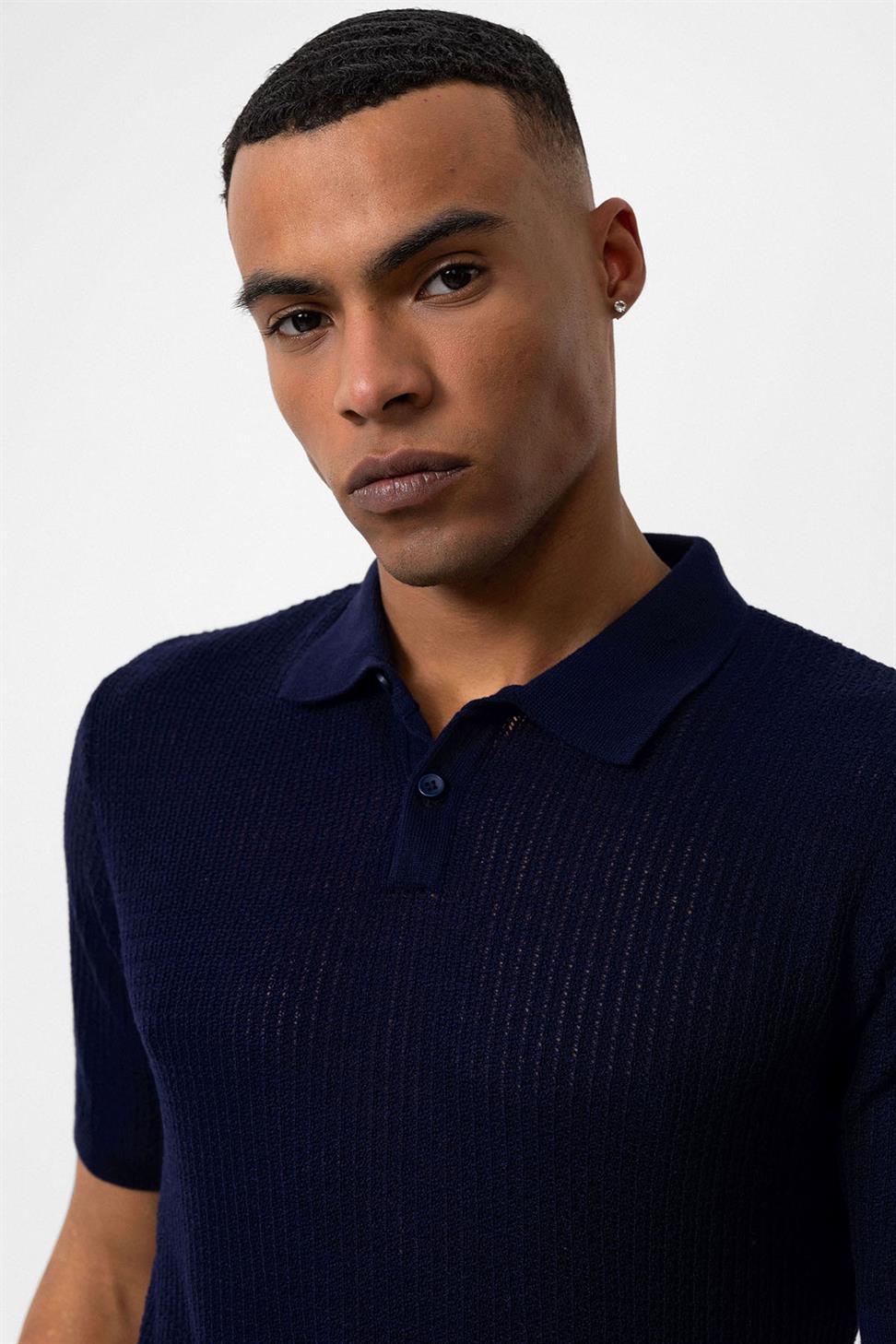 تي شيرت تريكو للرجال بياقة بولو