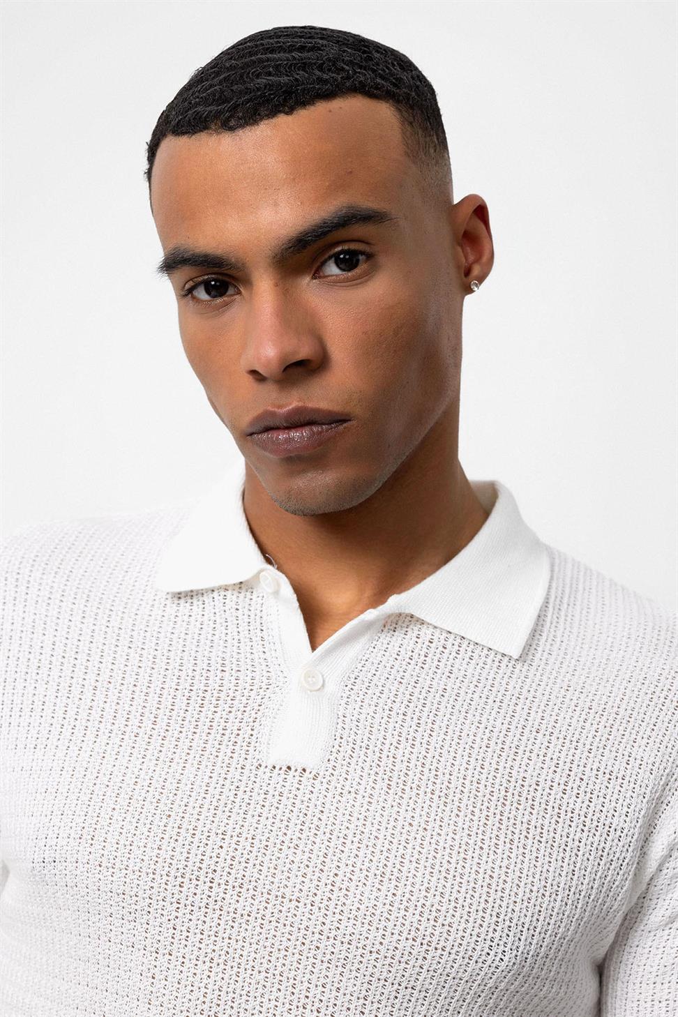 تي شيرت تريكو للرجال بياقة بولو