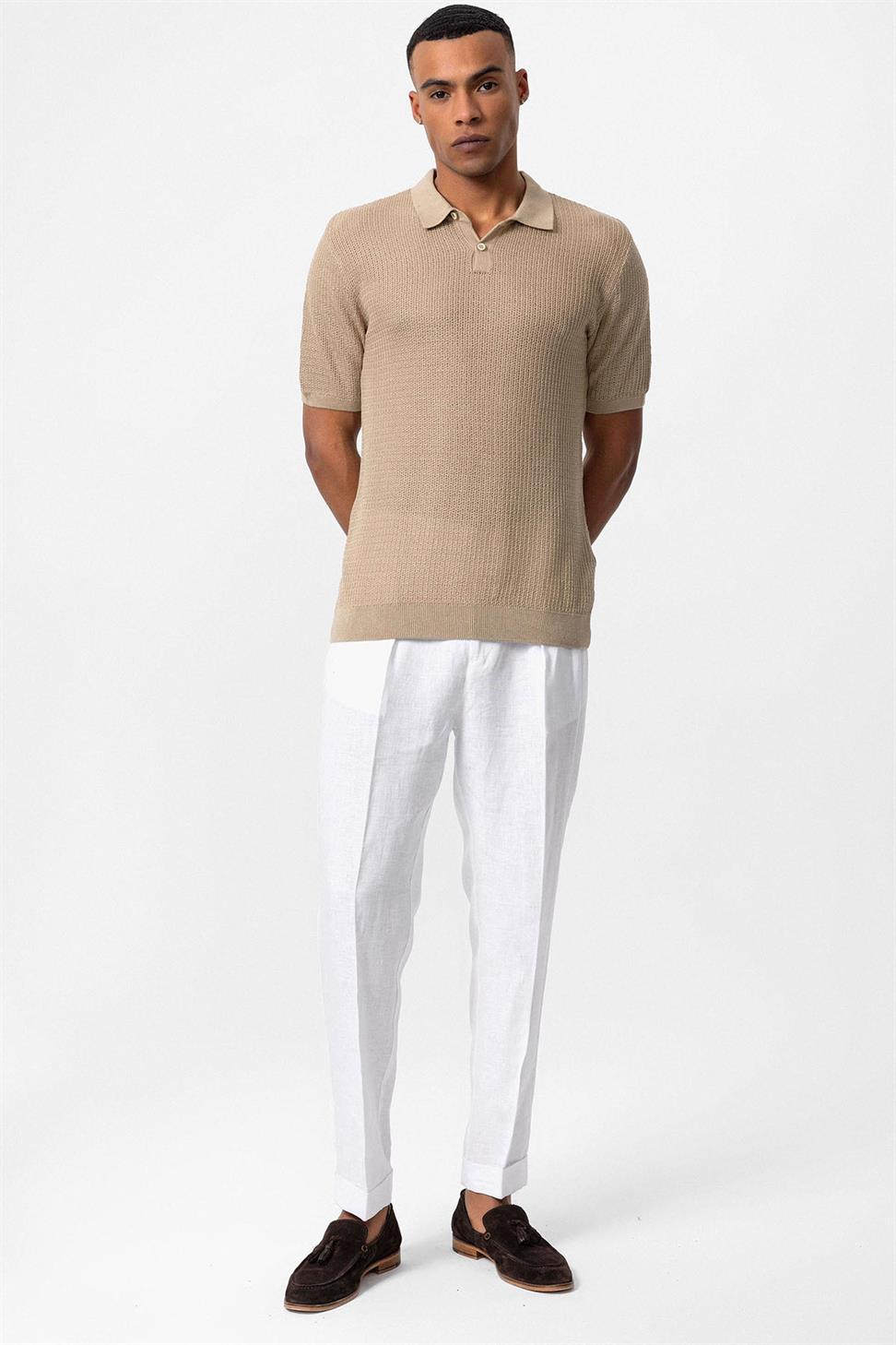 تي شيرت تريكو للرجال بياقة بولو