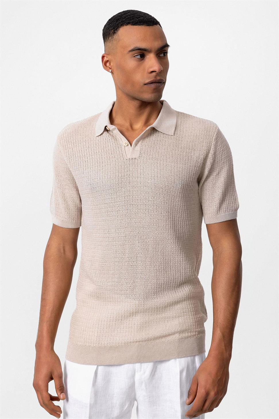 تي شيرت تريكو للرجال بياقة بولو