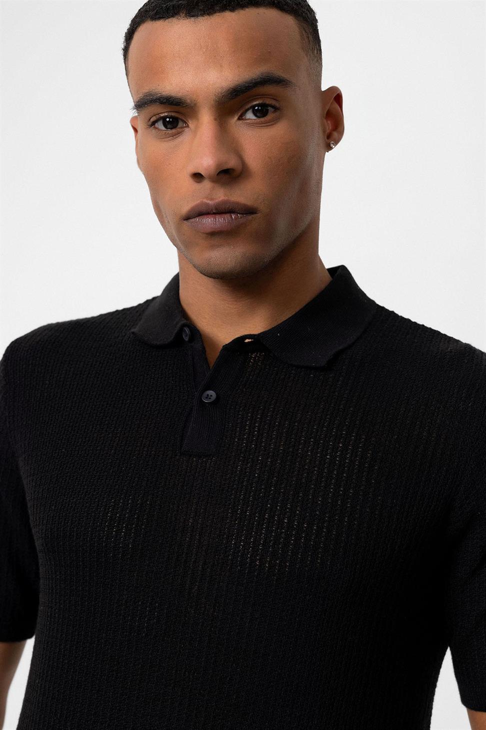 تي شيرت تريكو للرجال بياقة بولو