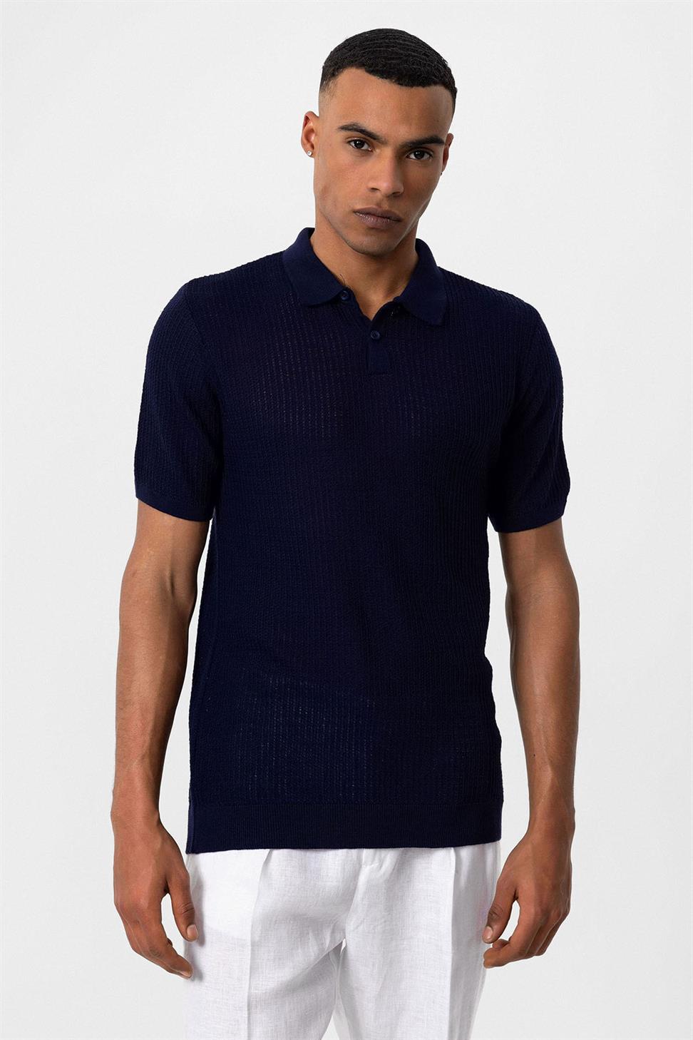 تي شيرت تريكو للرجال بياقة بولو