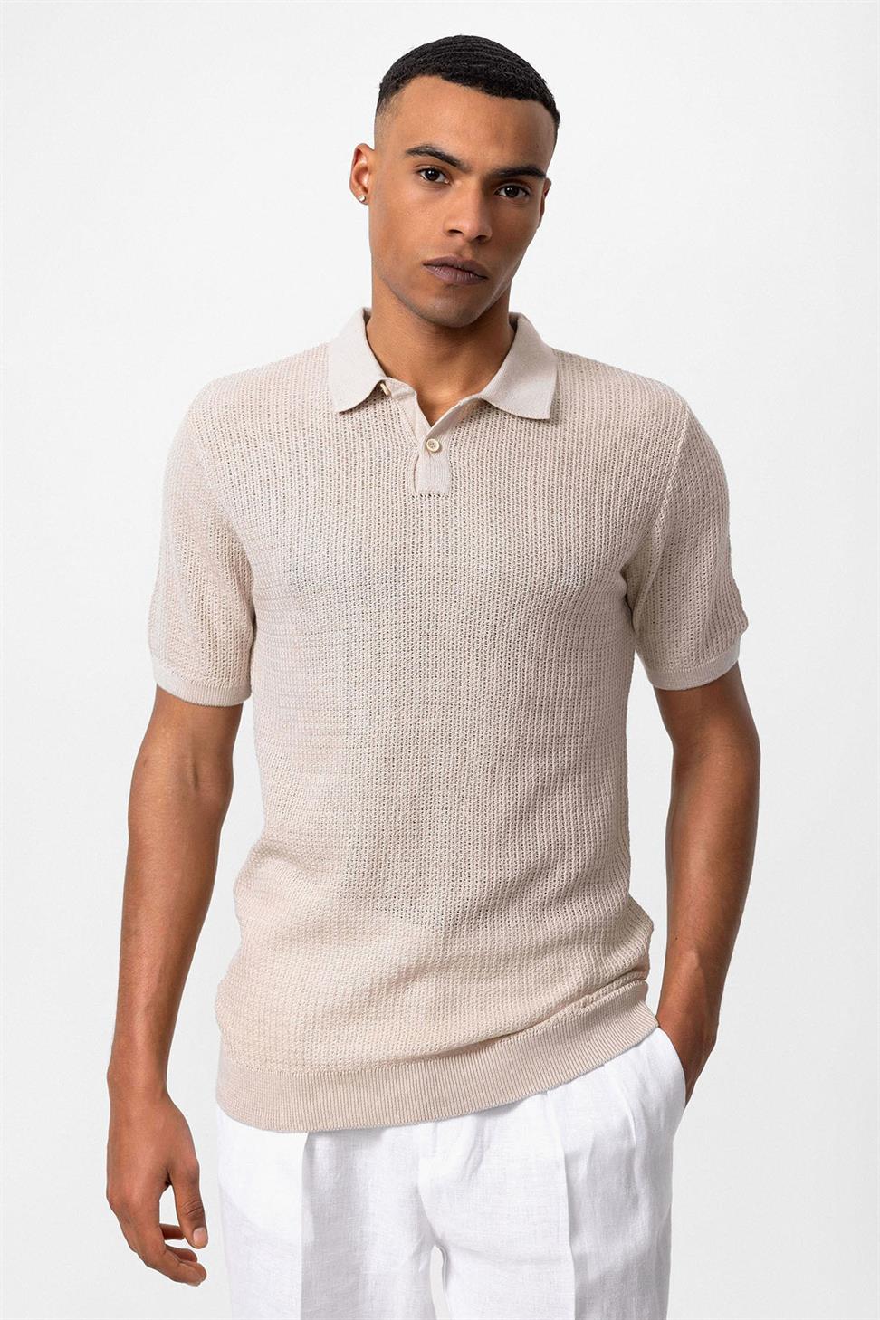 تي شيرت تريكو للرجال بياقة بولو