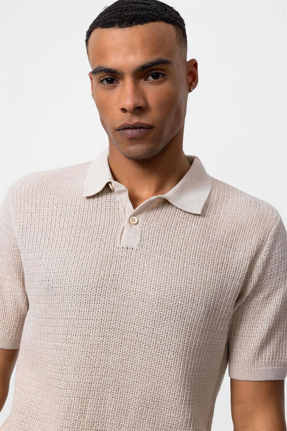 تي شيرت تريكو للرجال بياقة بولو