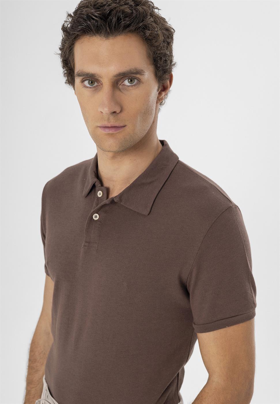 تي شيرت بولو ياكا بقصة ضيقة من Arkek