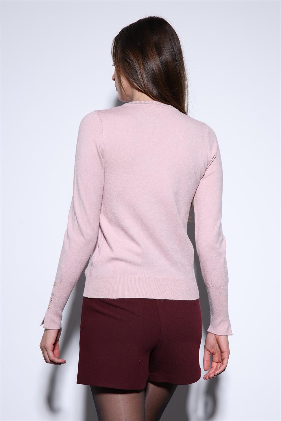 Antioch Pudra Basic Kadın Triko Kazak