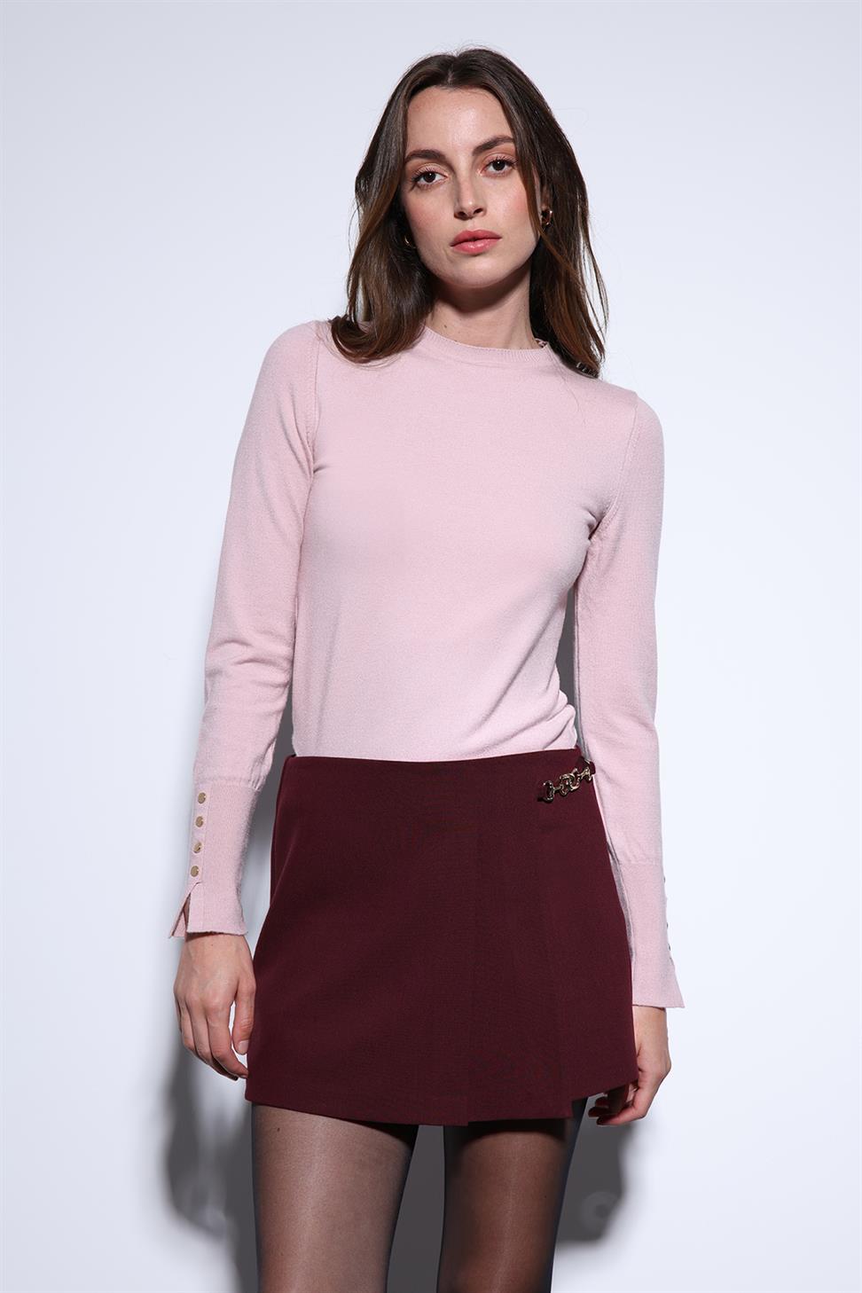 Antioch Pudra Basic Kadın Triko Kazak