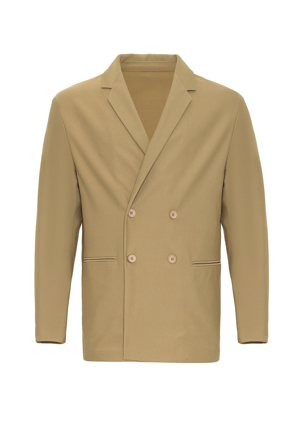 بدلة رجالية مريحة بقص مزدوج الصدر