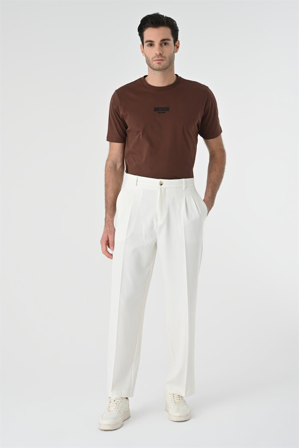 تي شيرت رجالي بطبعة أنطاكية بقصة عادية