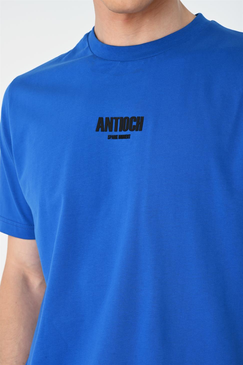 تي شيرت رجالي بطبعة أنطاكية بقصة عادية