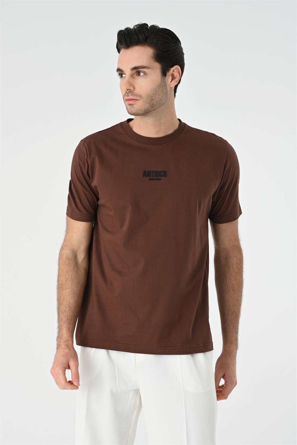 تي شيرت رجالي بطبعة أنطاكية بقصة عادية