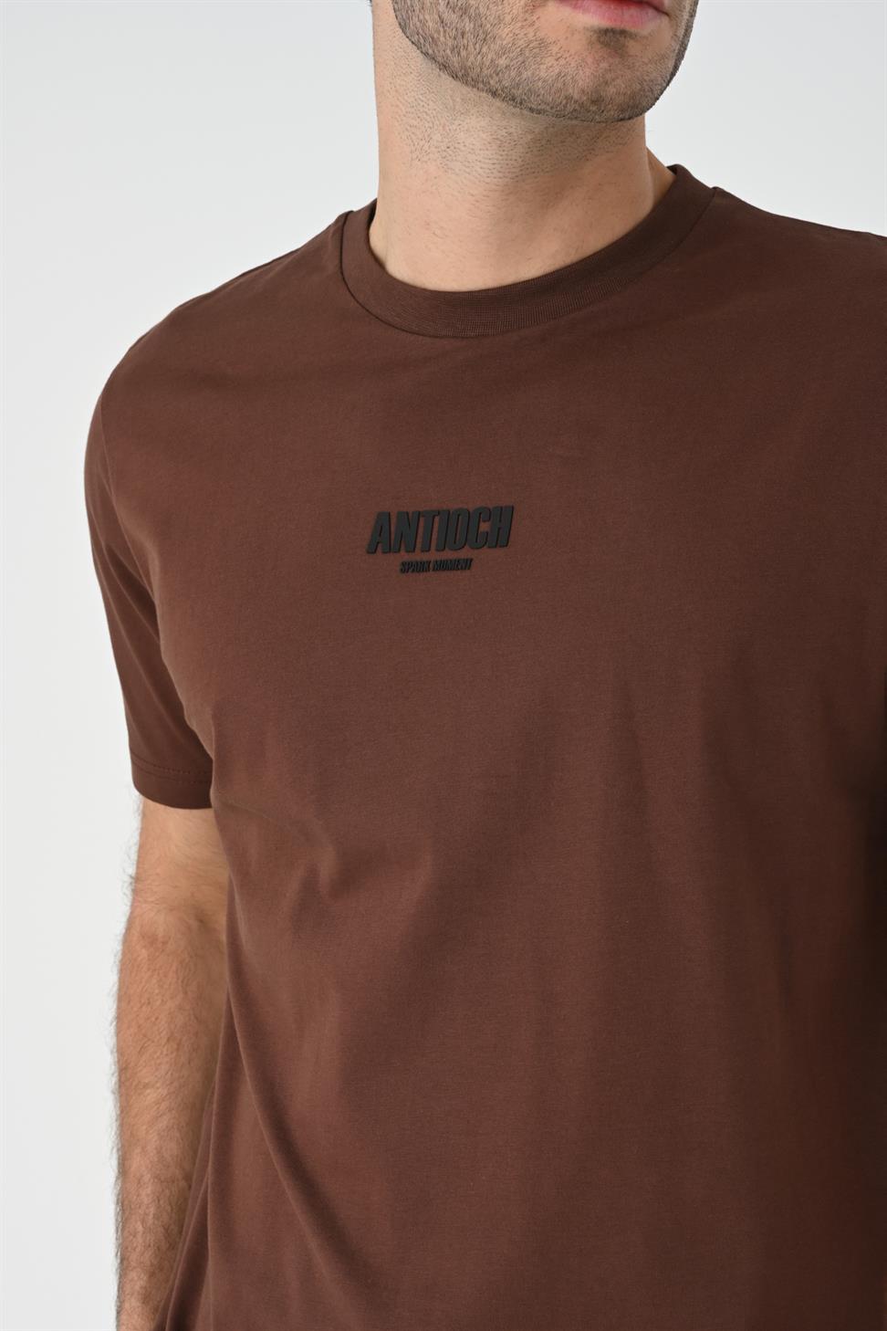 تي شيرت رجالي بطبعة أنطاكية بقصة عادية