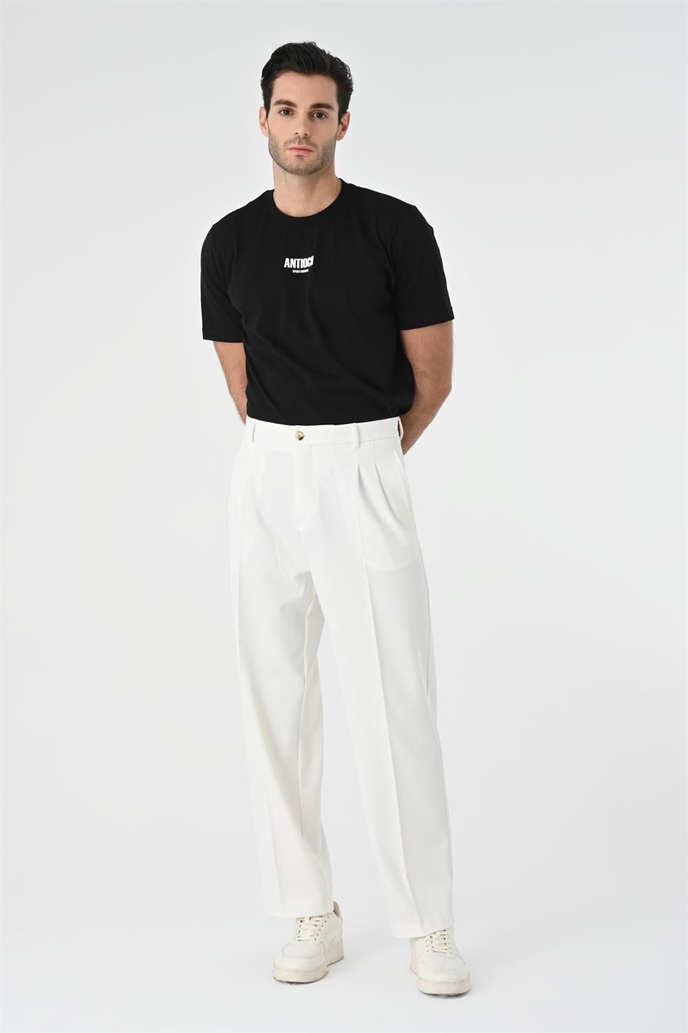 تي شيرت رجالي بطبعة أنطاكية بقصة عادية