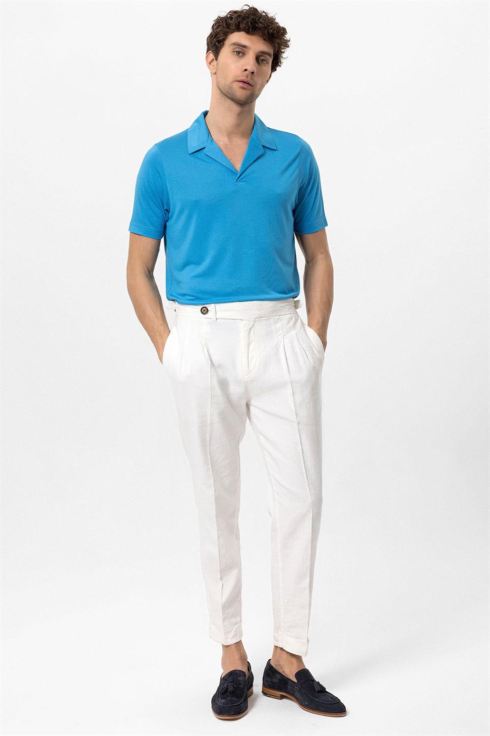 Antioch Saks Apaş Yaka Regular Fit Erkek T-Shirt