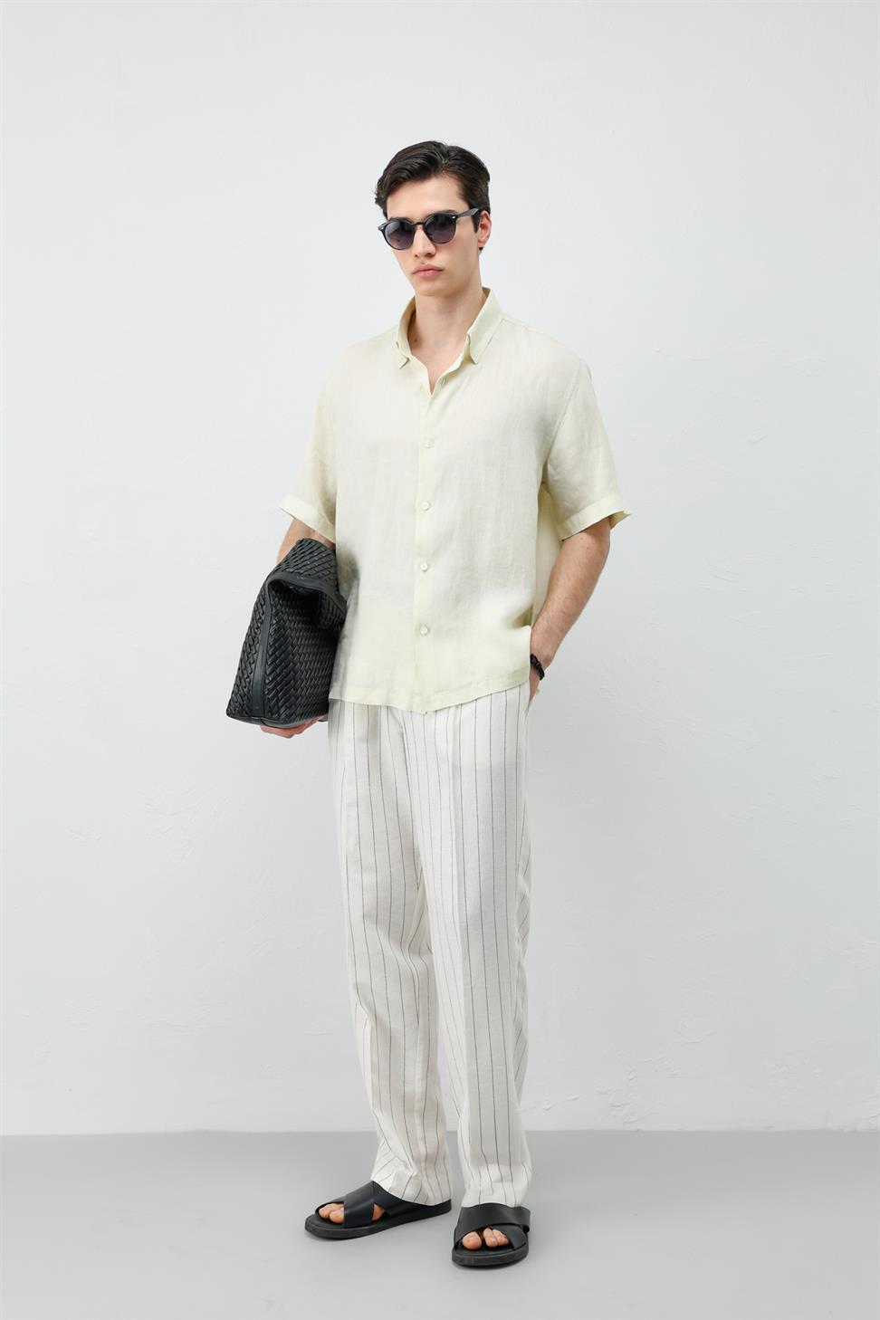 100% Linen Relaxed Mens Shirt