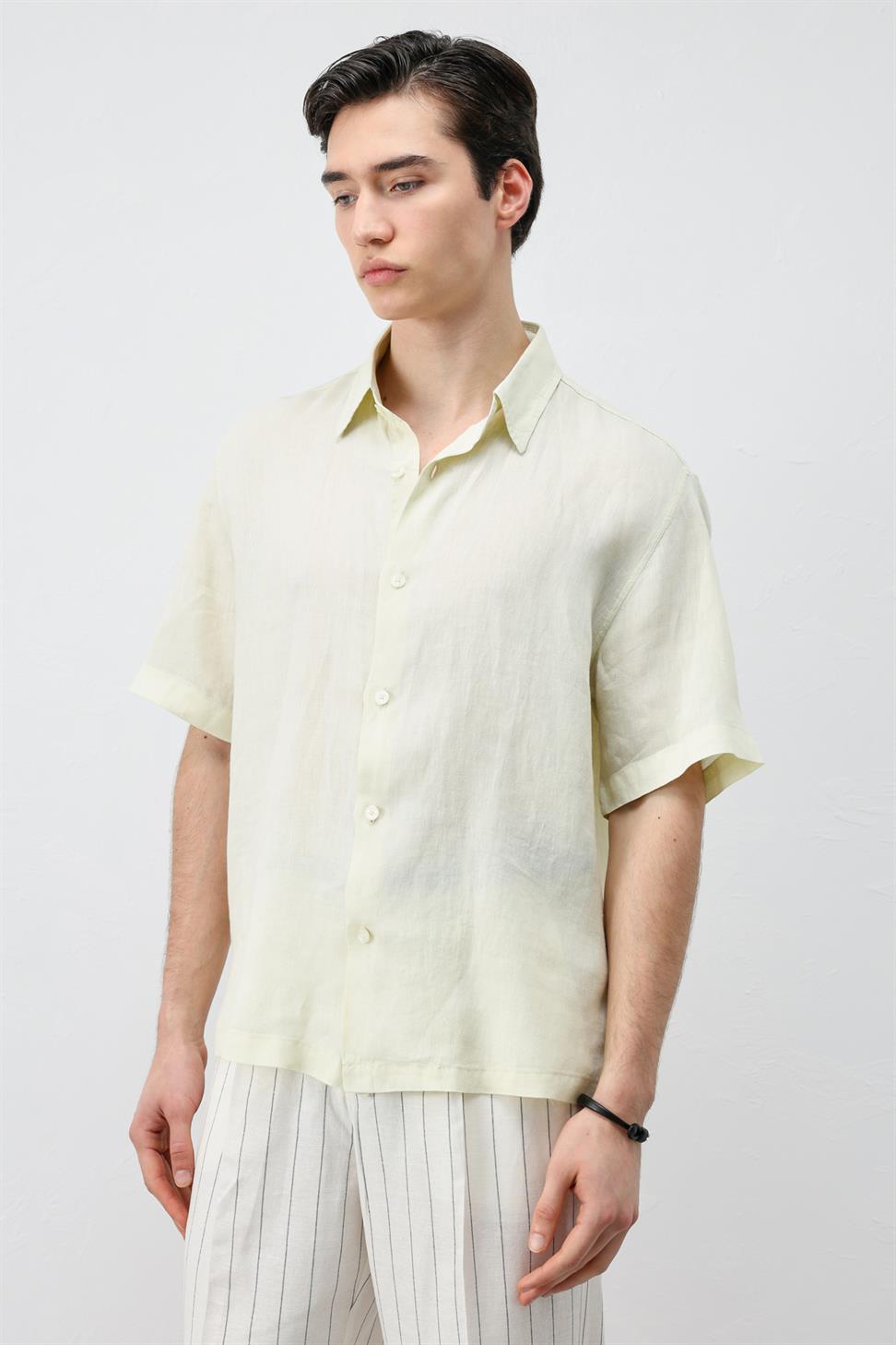 100% Linen Relaxed Mens Shirt