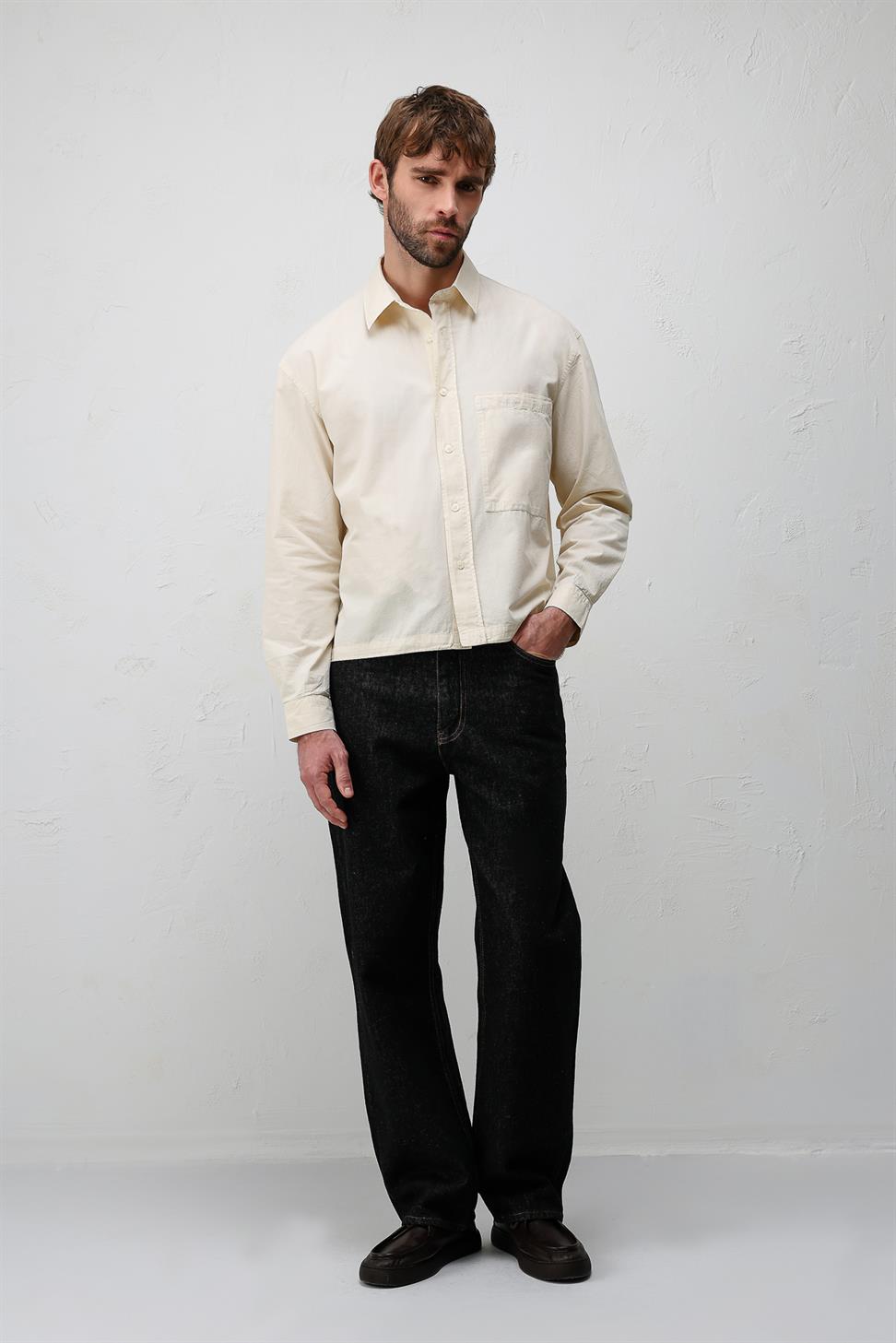 Antioch Sarı Boxy Fit Erkek Gömlek