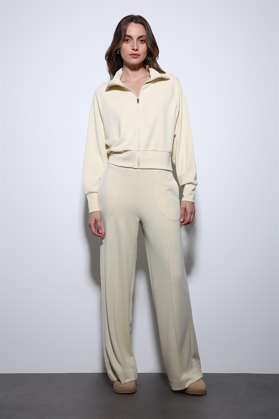 Antioch Sarı Fermuarlı Kadın Eşofman Takım