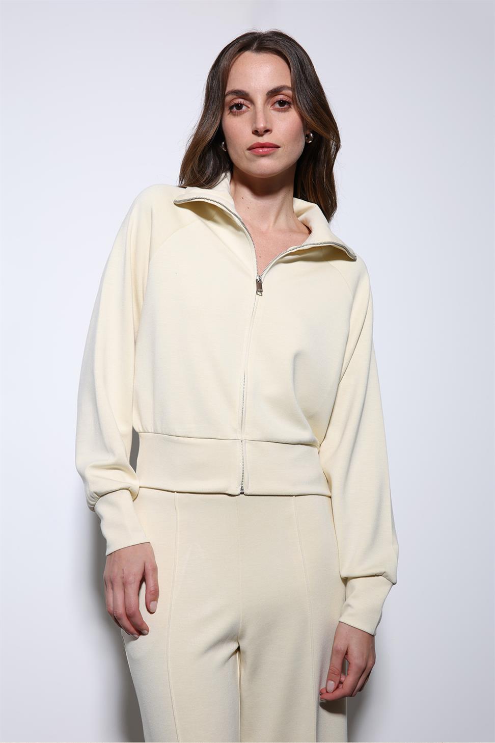 Antioch Sarı Fermuarlı Kadın Eşofman Takım