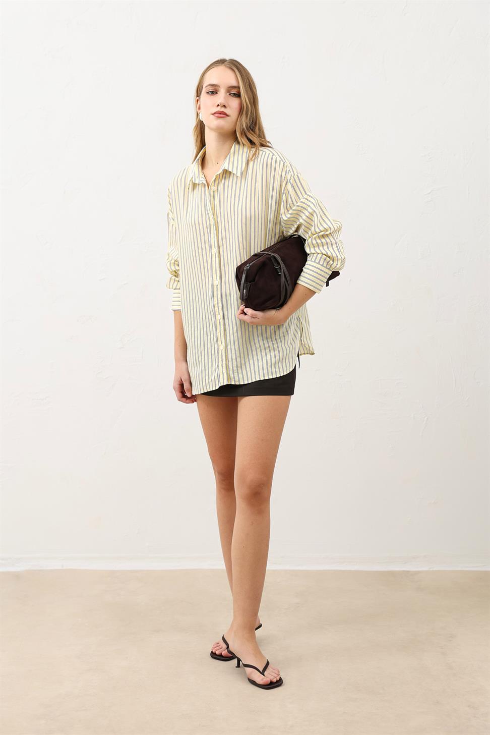 Oversized Striped Womens Shirt