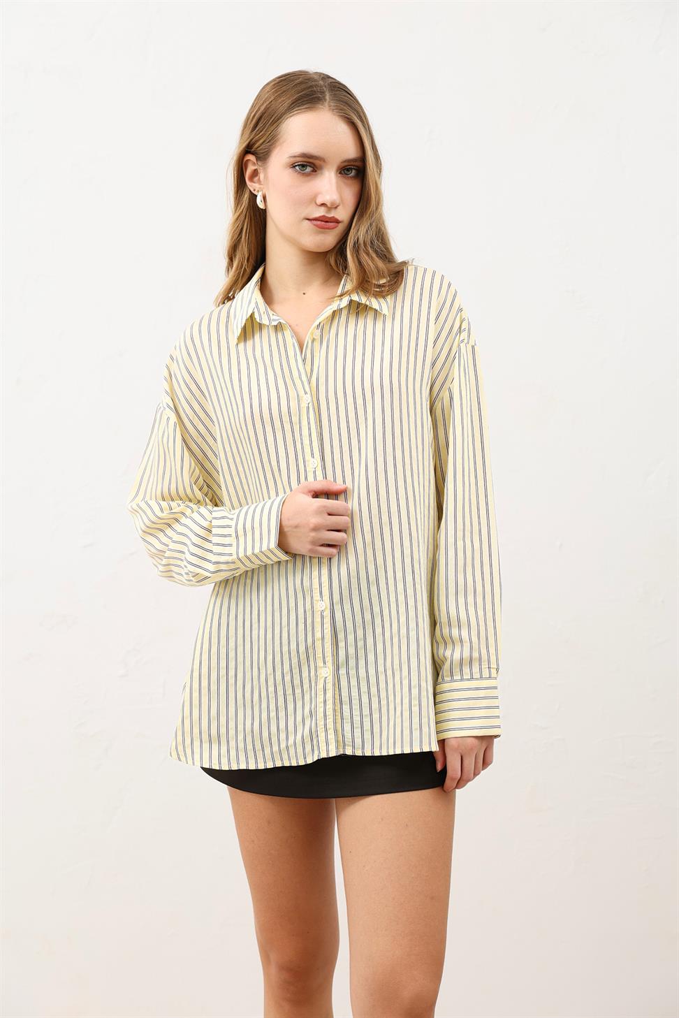 Oversized Striped Womens Shirt