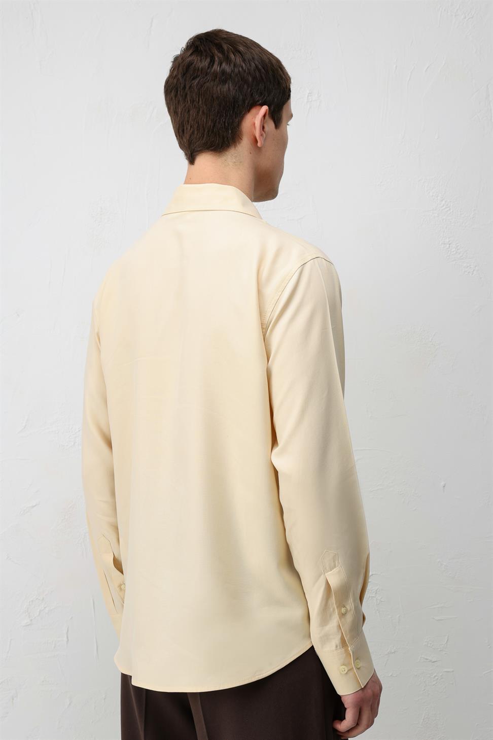 Antioch Sarı Teknik Regular Fit Erkek Gömlek