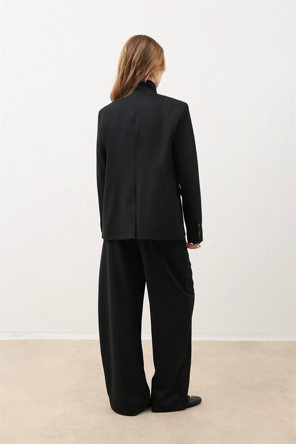 Womens Stand Collar Blazer Jacket