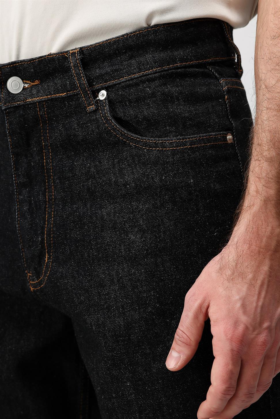 Antioch Siyah Baggy Fit Erkek Jean