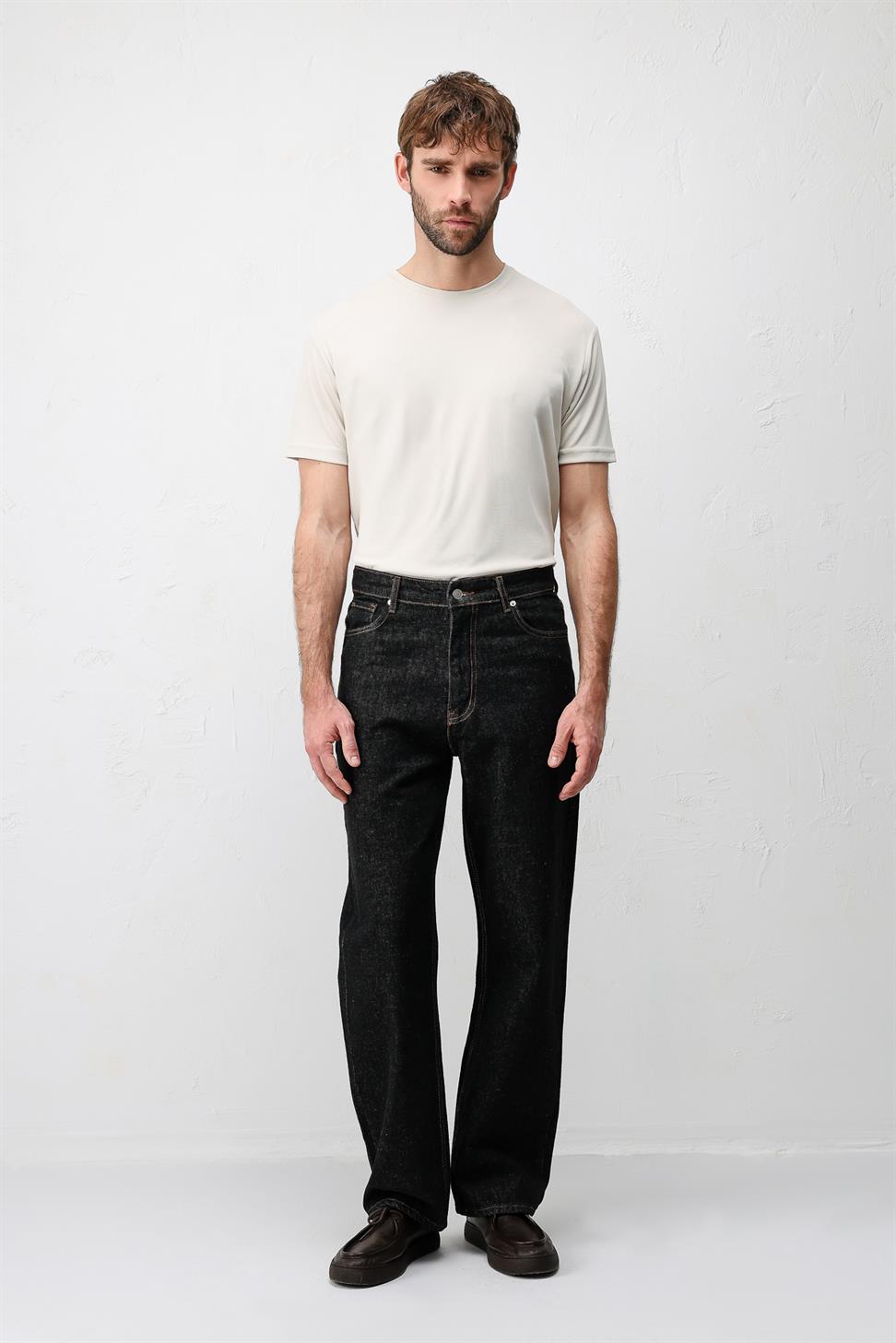 Antioch Siyah Baggy Fit Erkek Jean