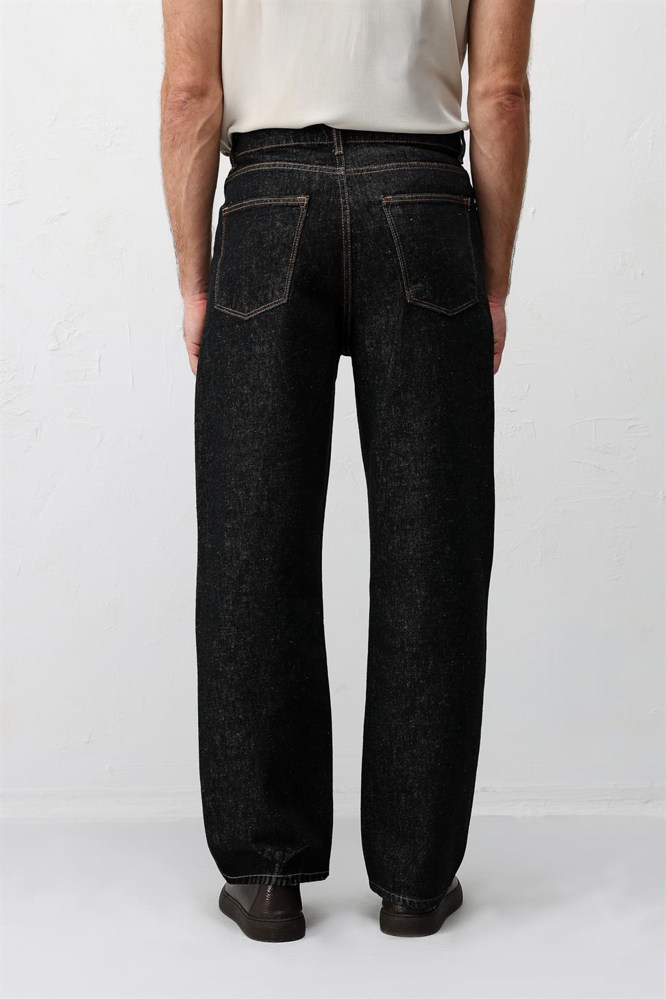 Antioch Siyah Baggy Fit Erkek Jean