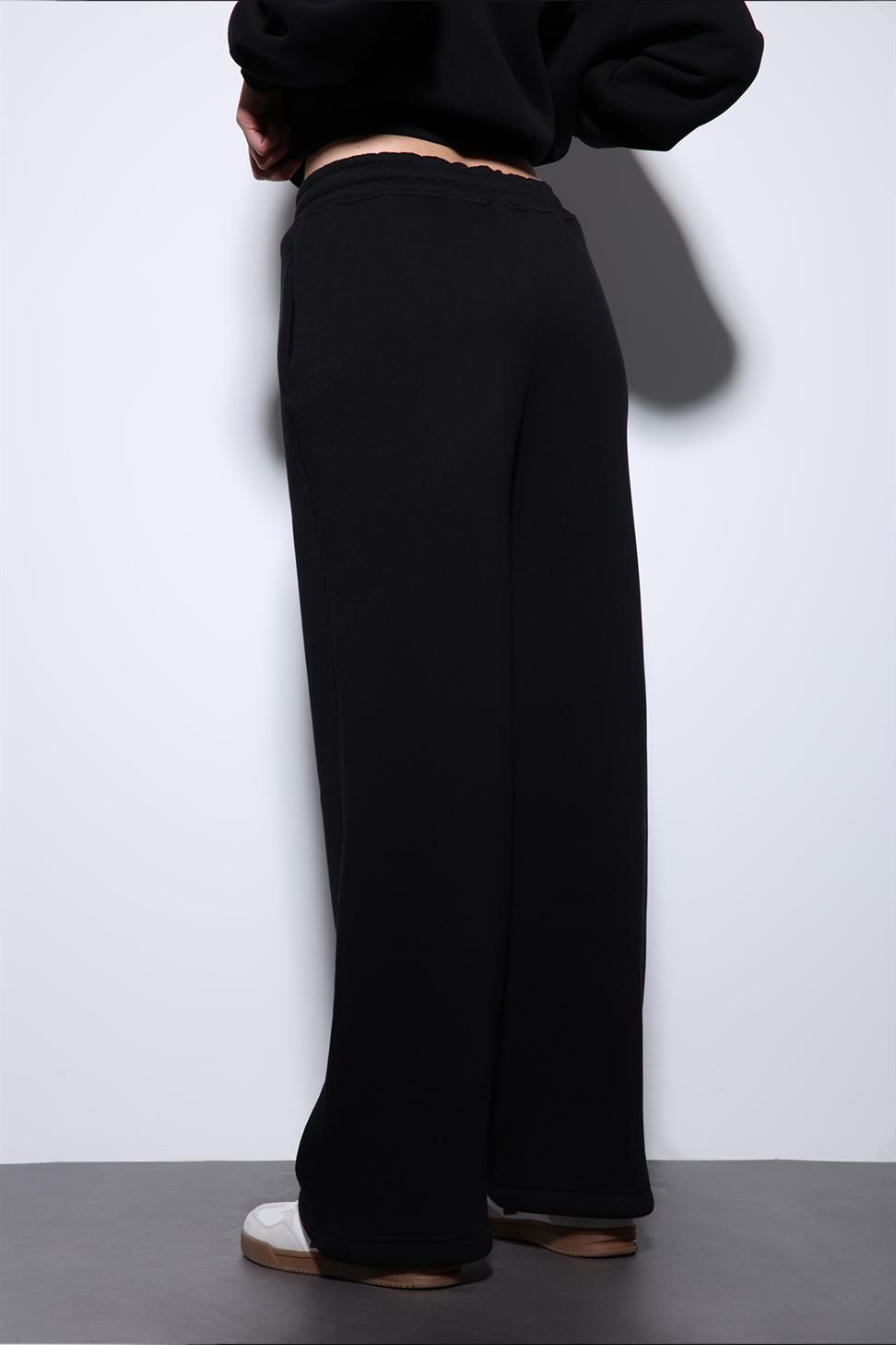 Antioch Siyah Basic Ayarlanabilir Paça Kadın Eşofman Altı