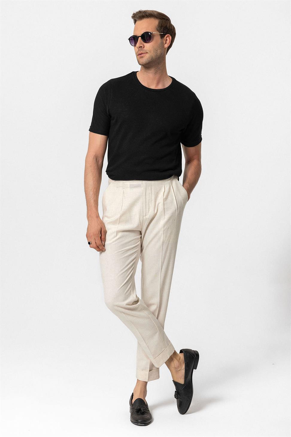 تيشيرت رجالي برقبة كرو أساسية للرجال