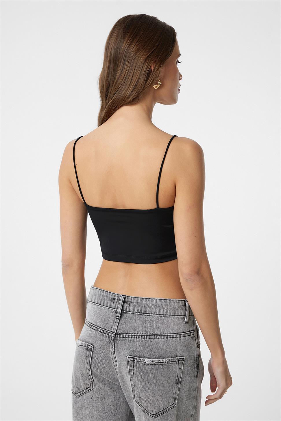 Antioch Siyah Basic Kadın Askılı Top